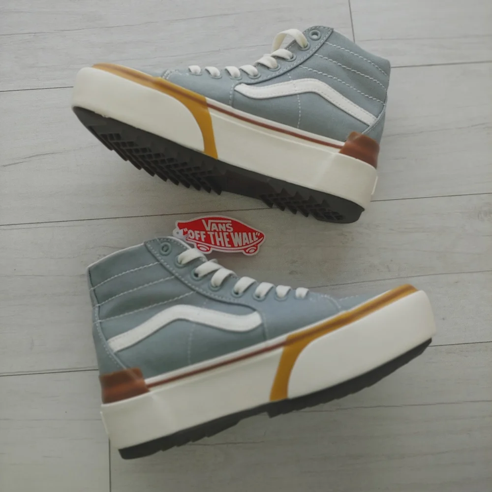 VANS NEW Old Skool Stacked Platform High Tops - Picture 4 of 16